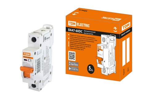 Тогтмол гүйдлийн хэлхээний таслуур ВА47-60DC